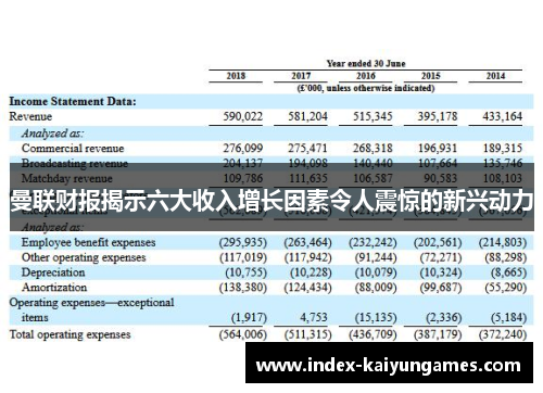曼联财报揭示六大收入增长因素令人震惊的新兴动力