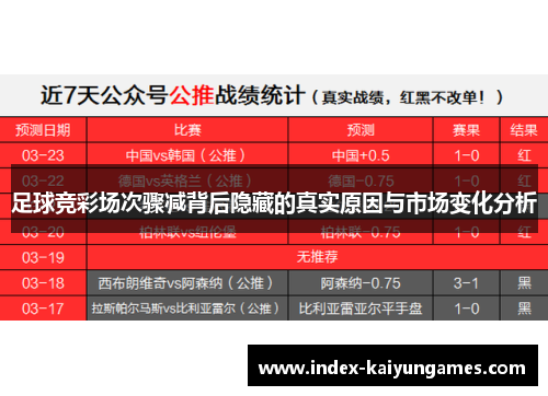 足球竞彩场次骤减背后隐藏的真实原因与市场变化分析